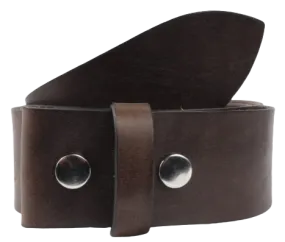 100% Real Dark Brown 2" Inch (50mm) Leather Belt Strap