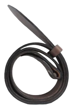 100% Real Dark Brown 2" Inch (50mm) Leather Belt Strap
