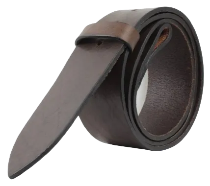 100% Real Dark Brown 2" Inch (50mm) Leather Belt Strap