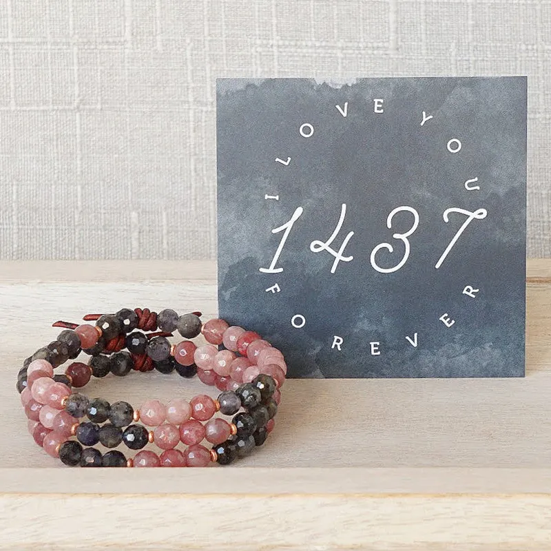 1437 Mini Bracelet - Iolite | I Love You Forever Bracelet
