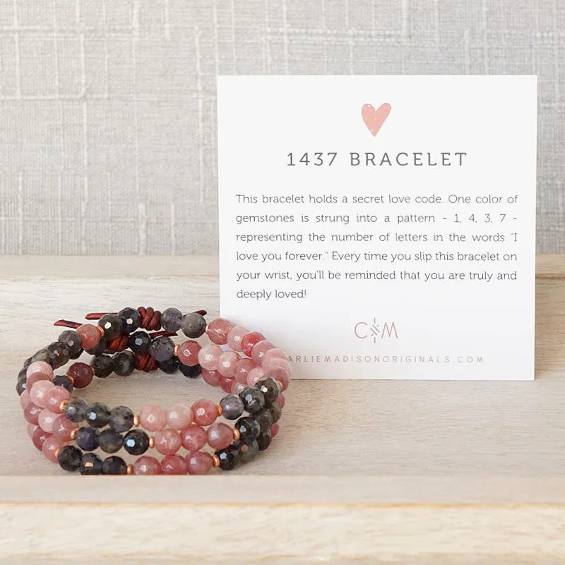1437 Mini Bracelet - Iolite | I Love You Forever Bracelet