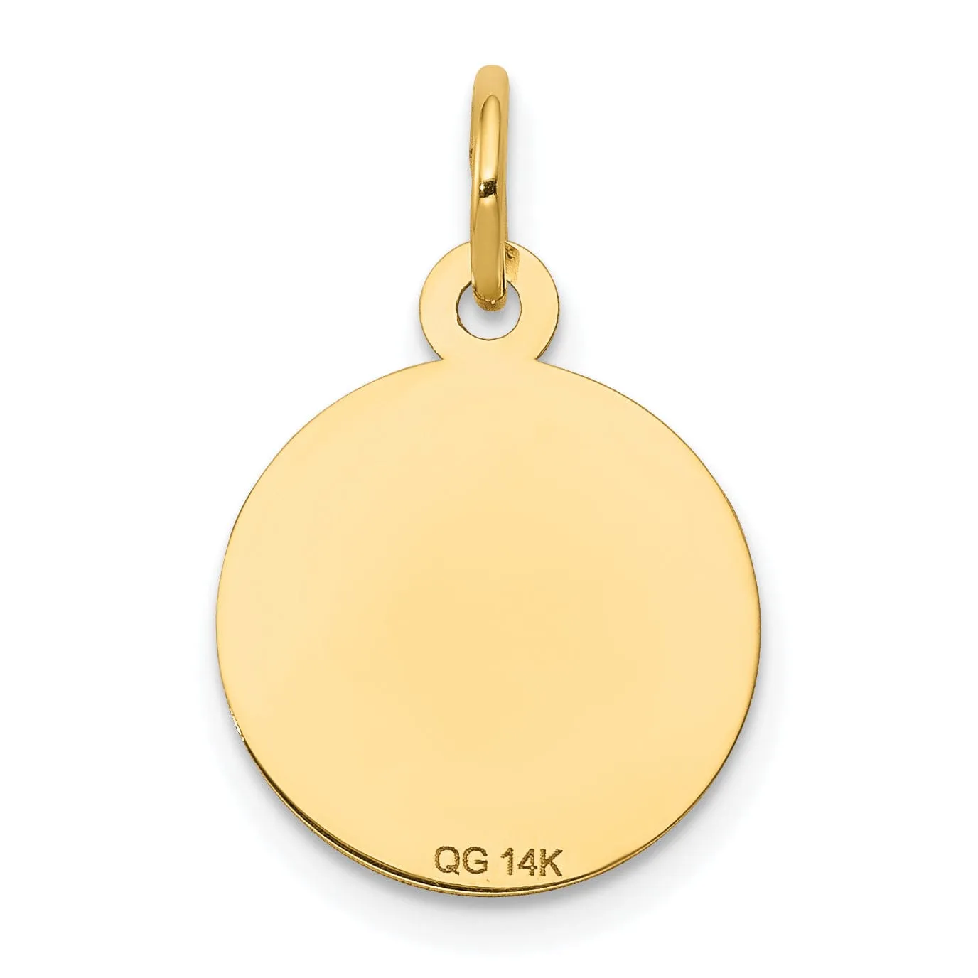 14k Yellow Gold Holy Communion Disc Medal.