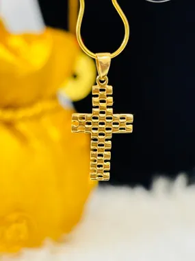 18K Gold Cross Pendant