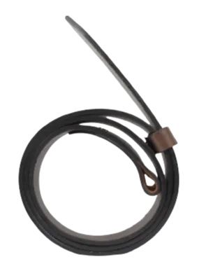 2 Inch Wide (50mm) Dark Brown Full Grain Leather Belt Strap Made to Measure Chicago Screws