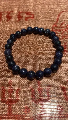 8MM Blue Sunstone Bead Bracelet