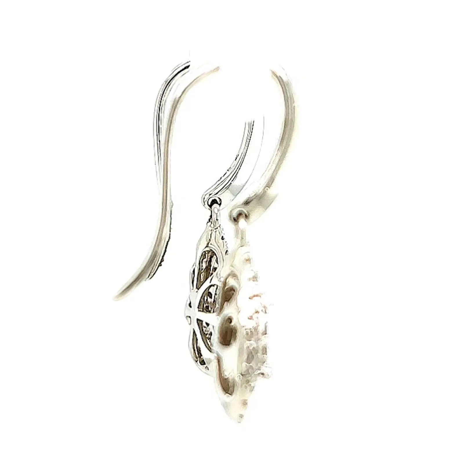 9ct White Gold Round Brilliant Cut with 0.34 CARAT tw of Diamonds Drop Earrings