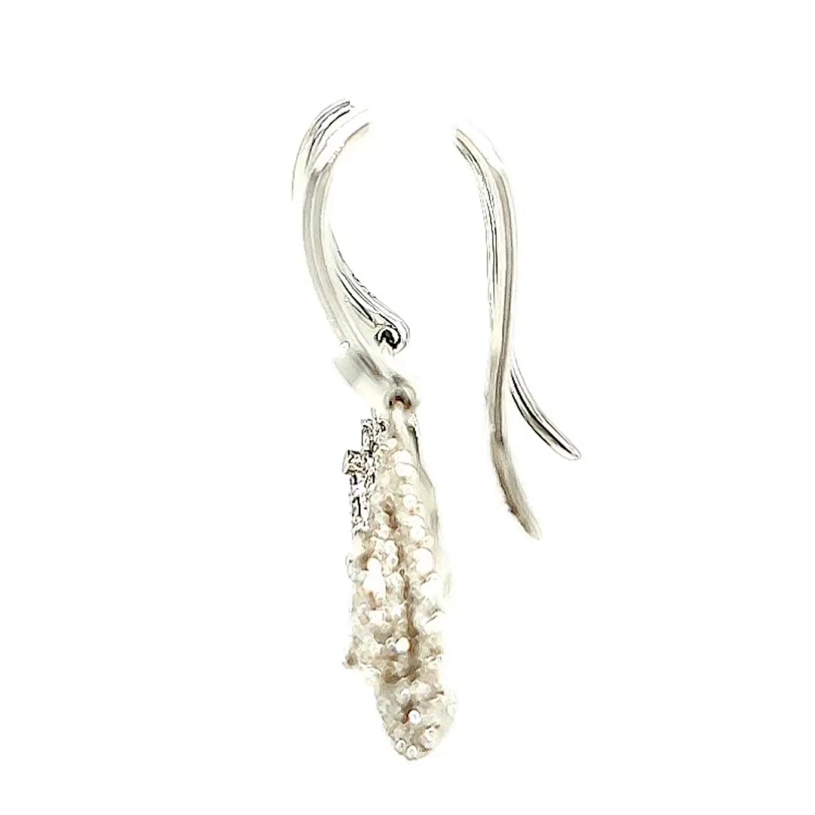 9ct White Gold Round Brilliant Cut with 0.34 CARAT tw of Diamonds Drop Earrings