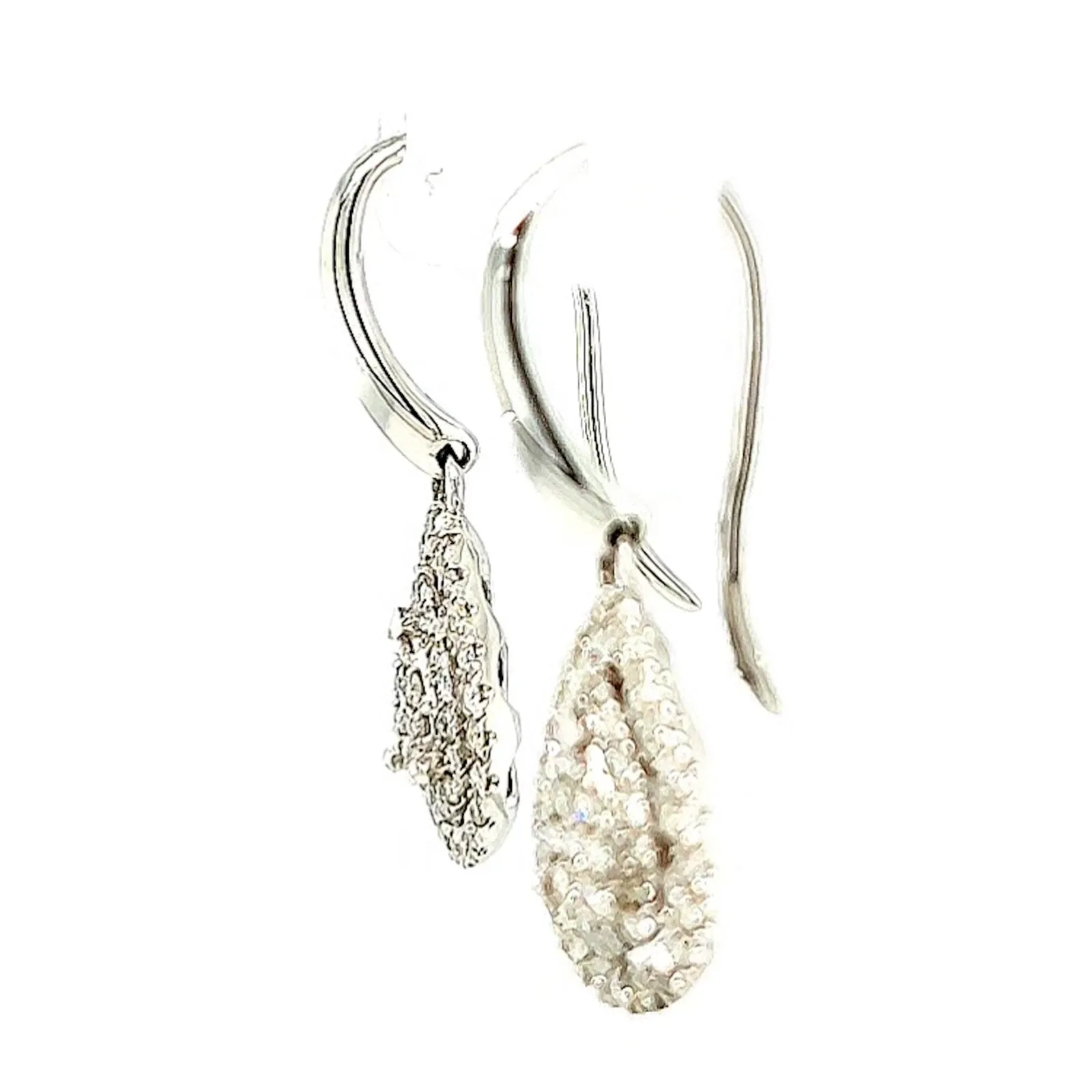 9ct White Gold Round Brilliant Cut with 0.34 CARAT tw of Diamonds Drop Earrings