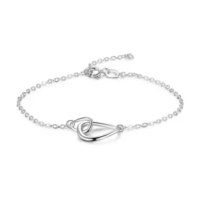 Adjustable 925 Sterling Silver Buckle Shape Bracelets for Women