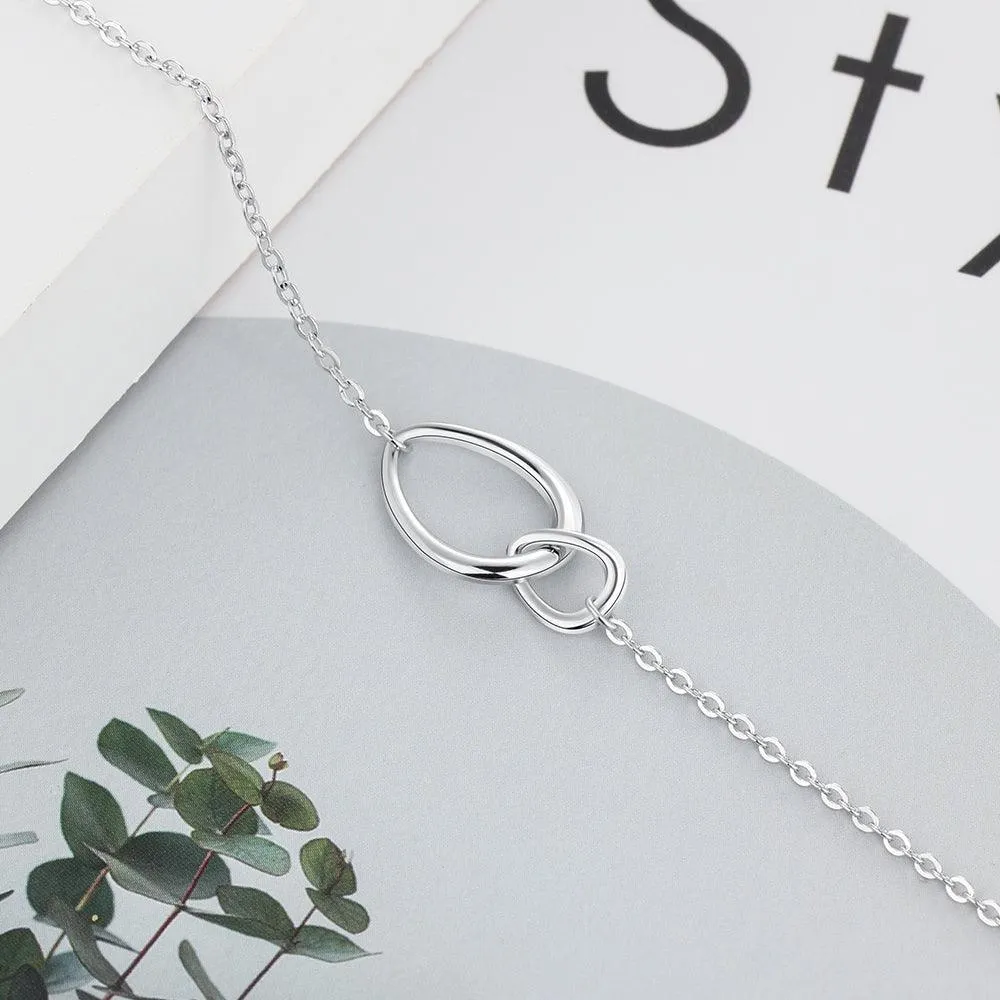 Adjustable 925 Sterling Silver Buckle Shape Bracelets for Women
