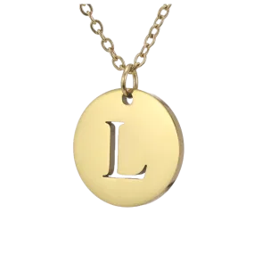 Alphabet Necklace Gold Plated - Letter L