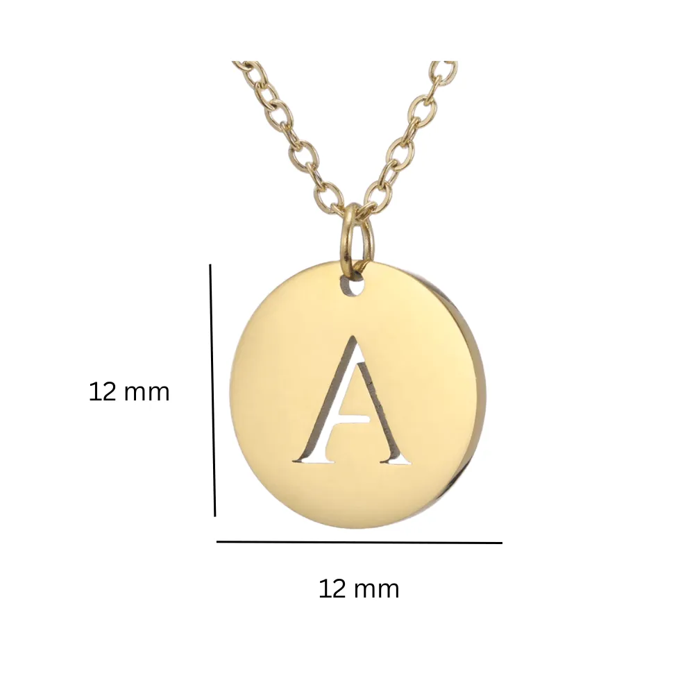 Alphabet Necklace Gold Plated - Letter L