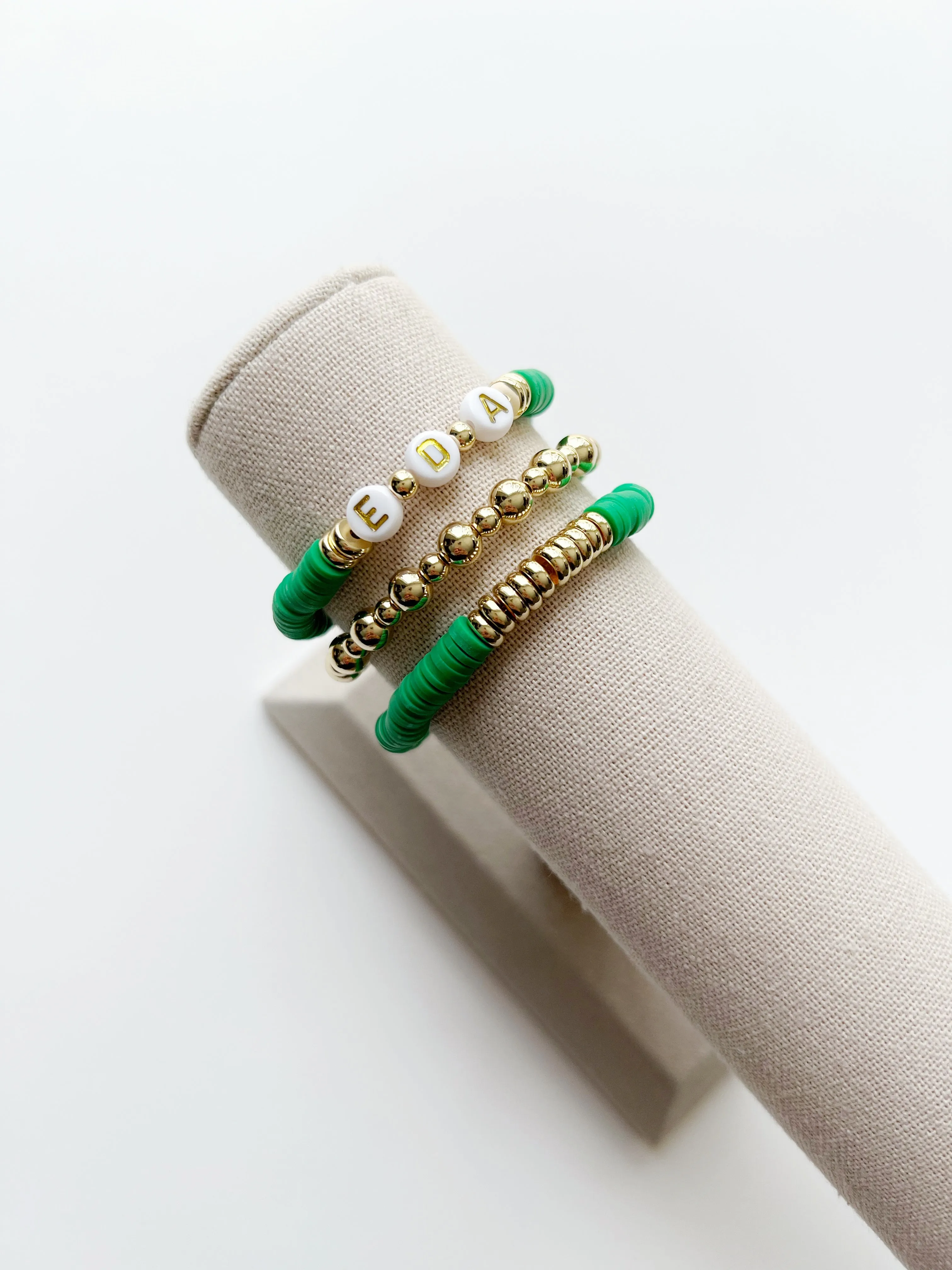 Alternating Gold Plated Bead Bracelet