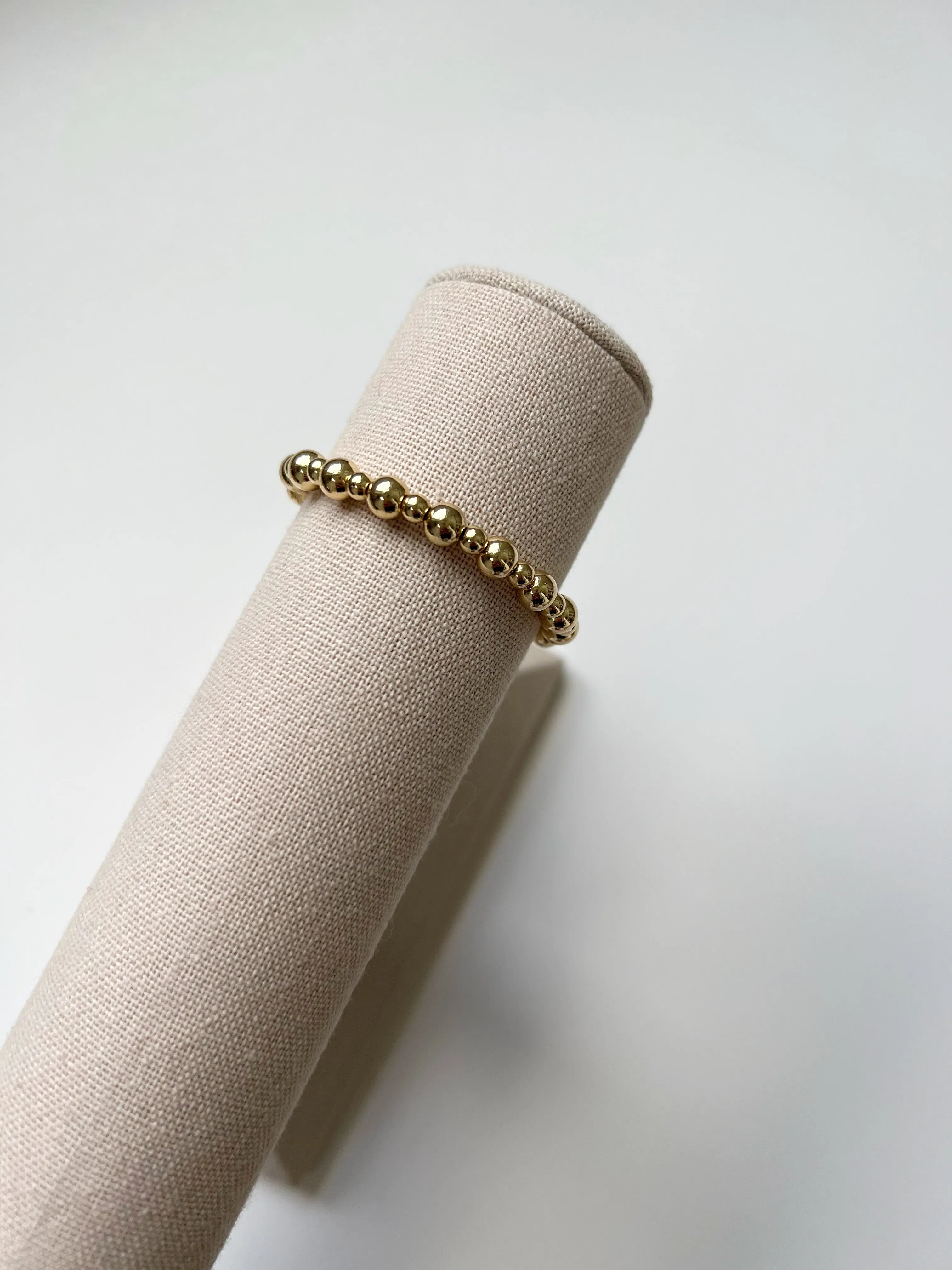 Alternating Gold Plated Bead Bracelet