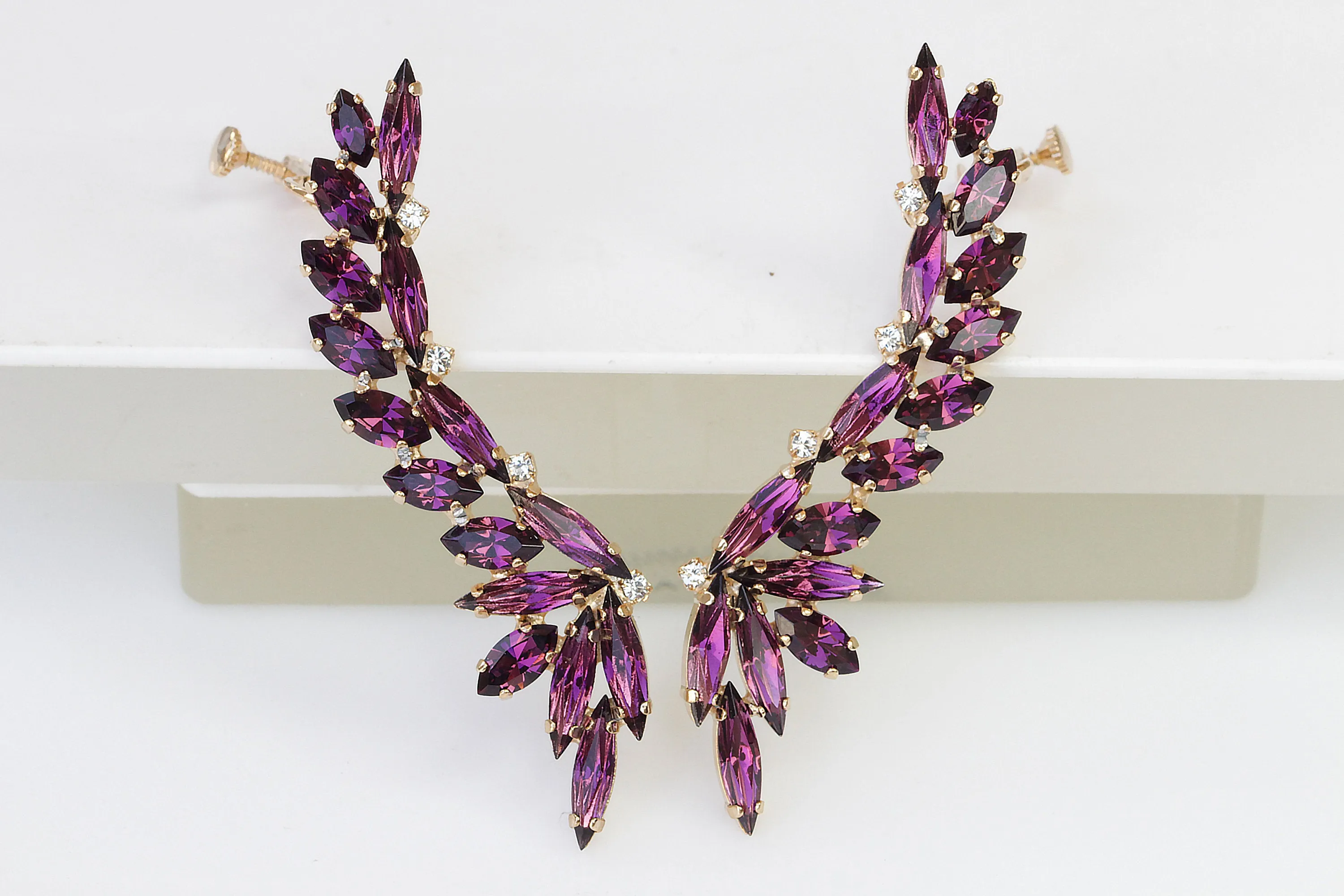 Amethyst EAR CLIMBER EARRINGS