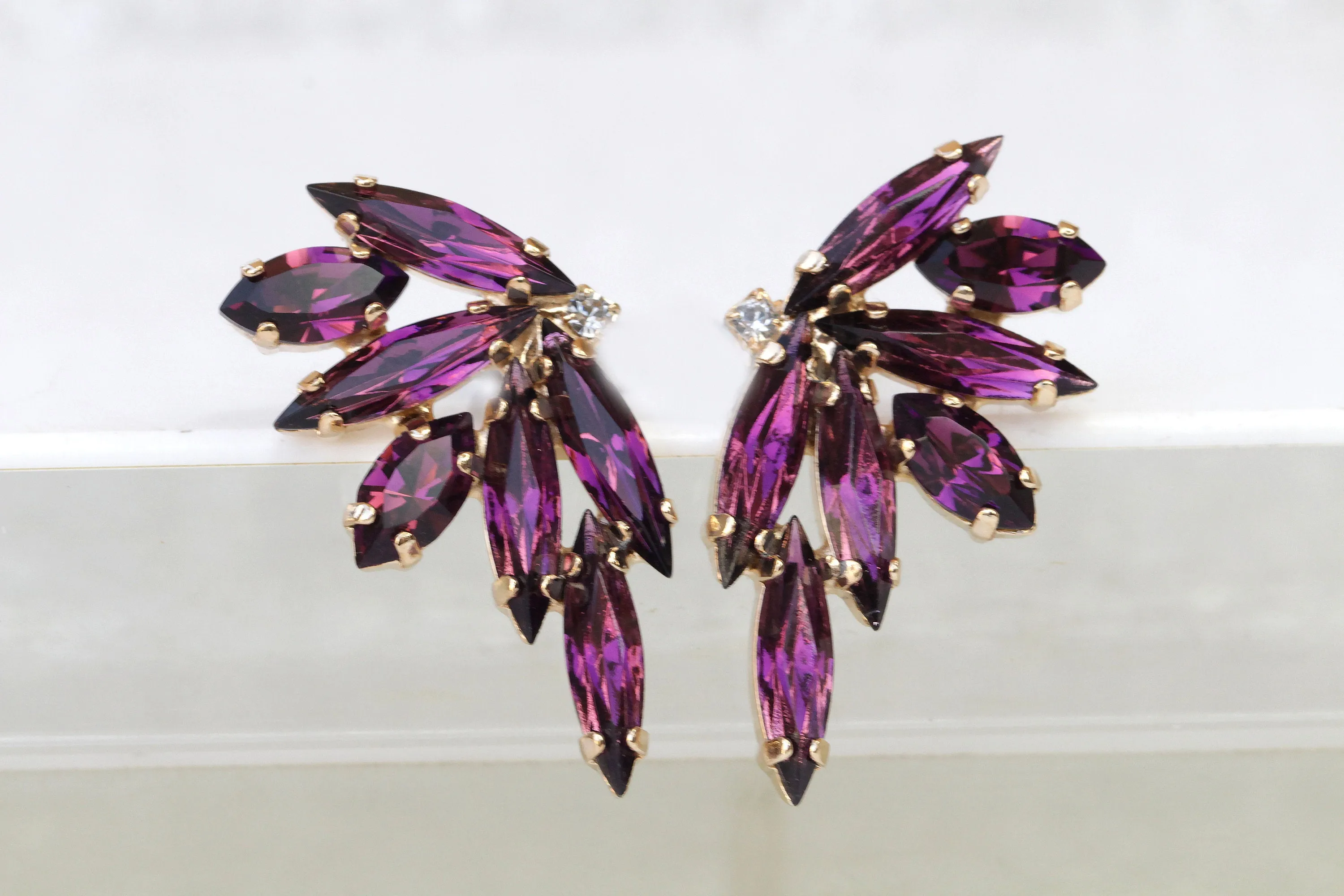 Amethyst EAR CLIMBER EARRINGS