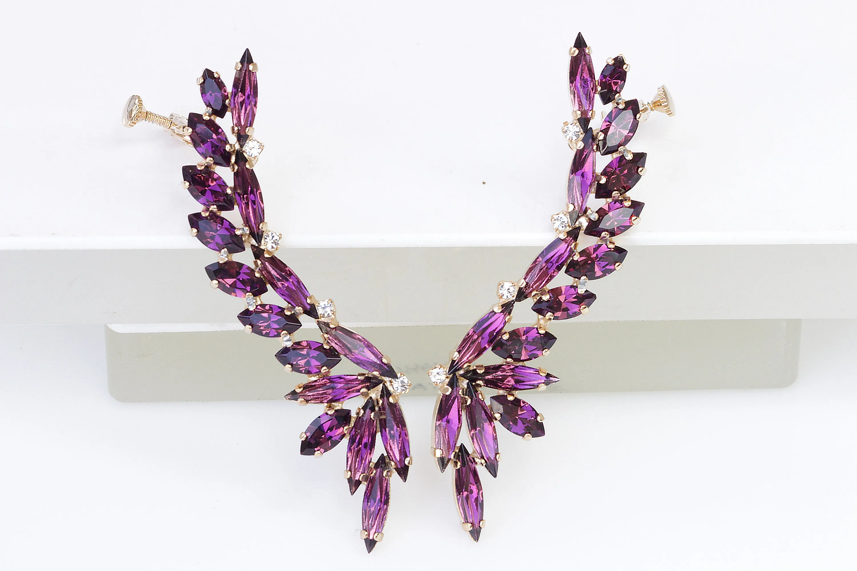 Amethyst EAR CLIMBER EARRINGS