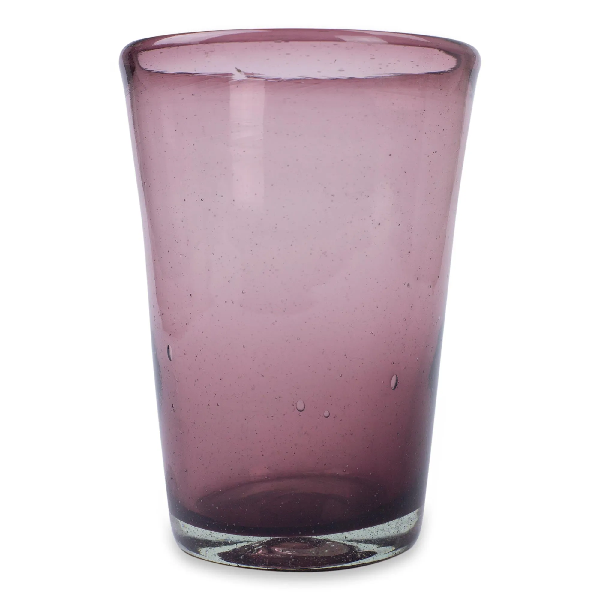 Amethyst Purple Handblown Glass Recycled Tumbler Drinkware (Set of 6)