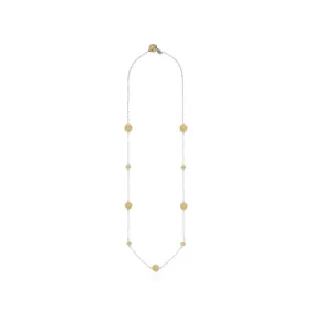 Anna Beck Gold and Silver Long Multi-Disc Station Necklace