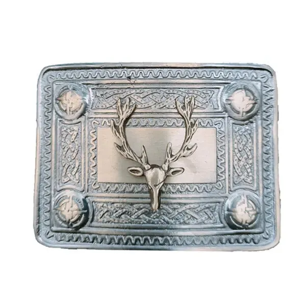 Antique Leather Kilt Belt Buckle