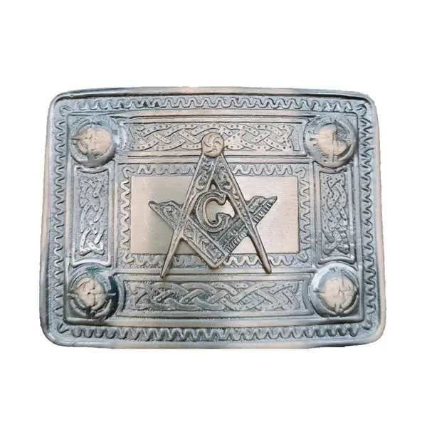 Antique Leather Kilt Belt Buckle