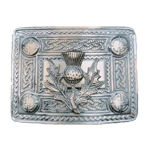 Antique Leather Kilt Belt Buckle