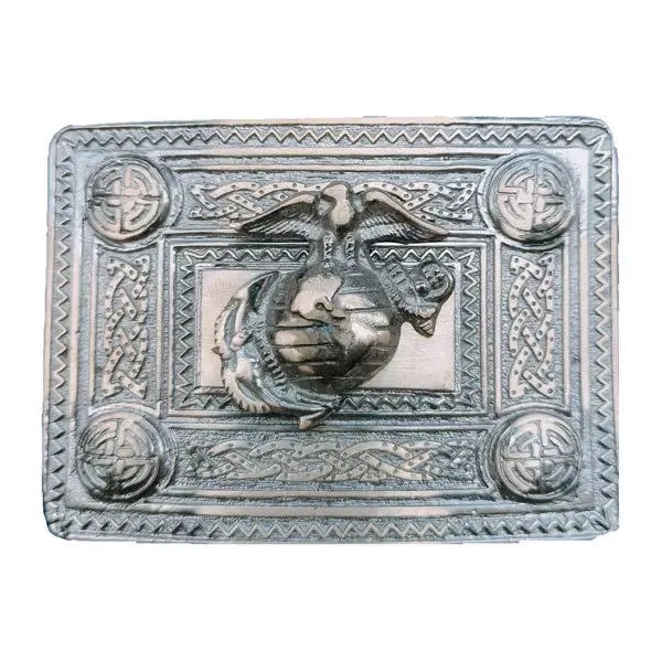 Antique Leather Kilt Belt Buckle