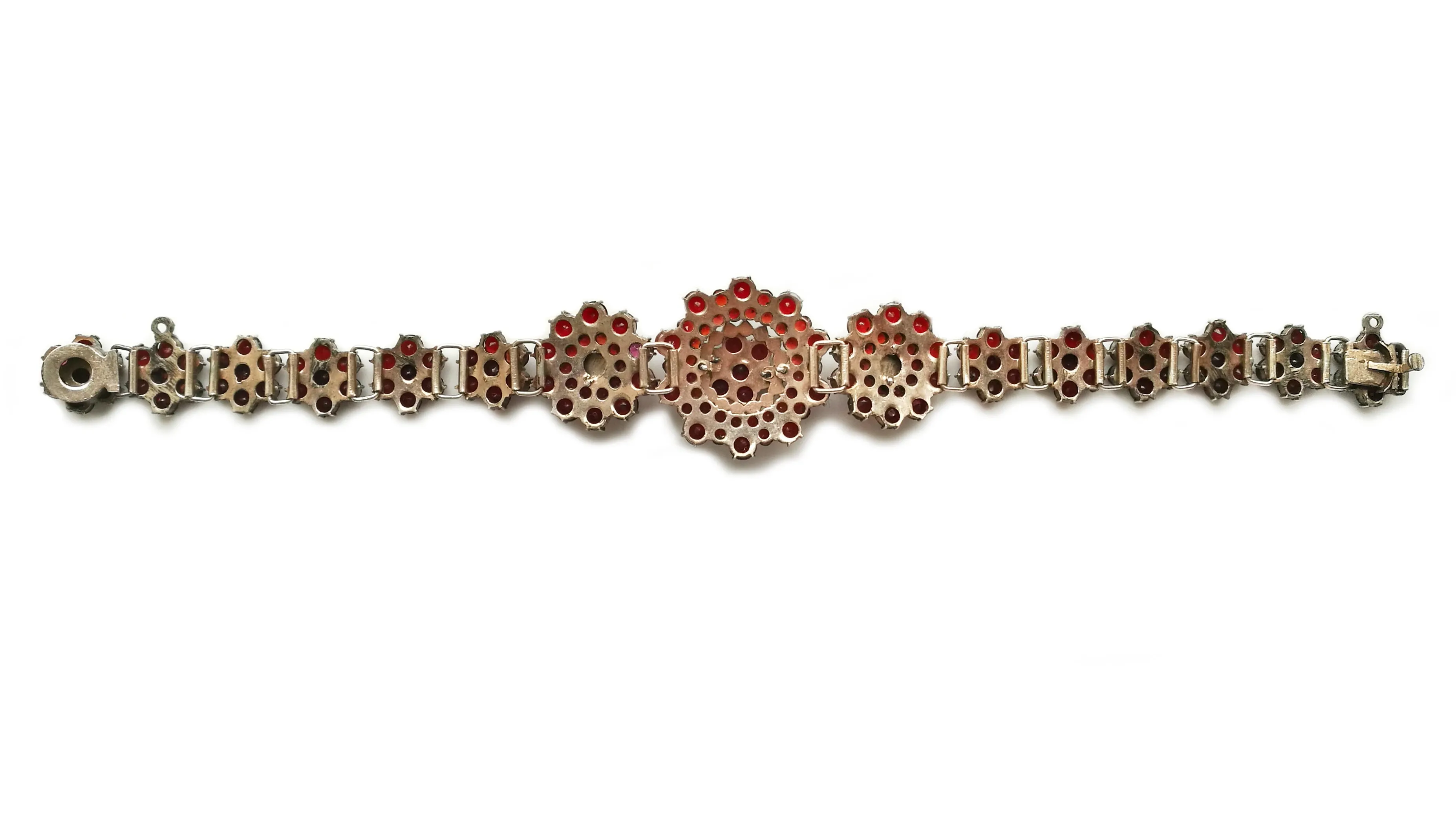 Antique Victorian 1890s Bohemian Garnet Bracelet