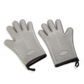 Anygleam Insulation Gloves 2pc Silicone Kitchen Accessories with Inner Cotton Heat Resistant Tool Kit Kitchenware for Cooking and Baking