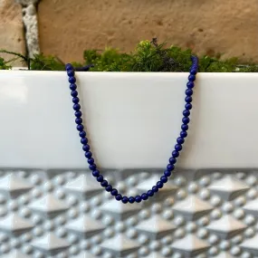 Beaded Lapis Necklace