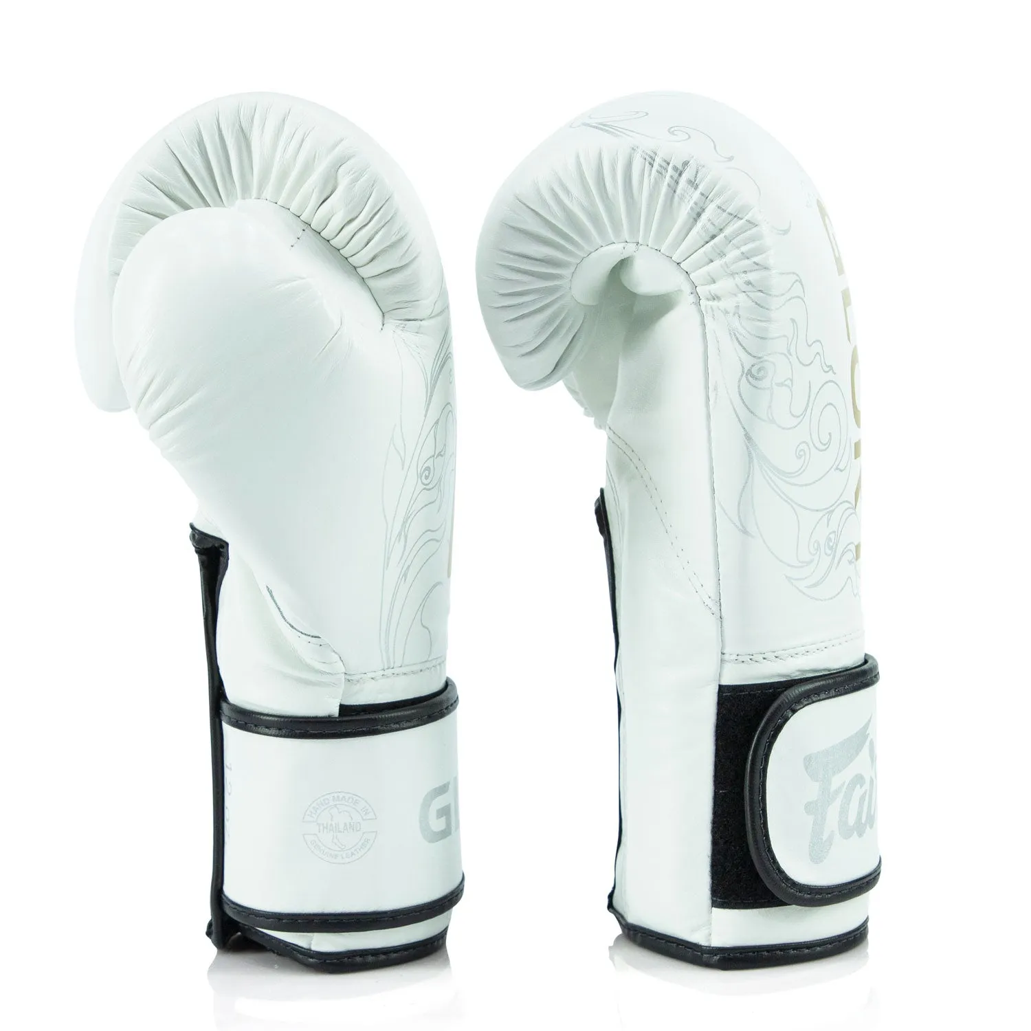 BGVG3 Fairtex X Glory White Velcro Boxing Gloves