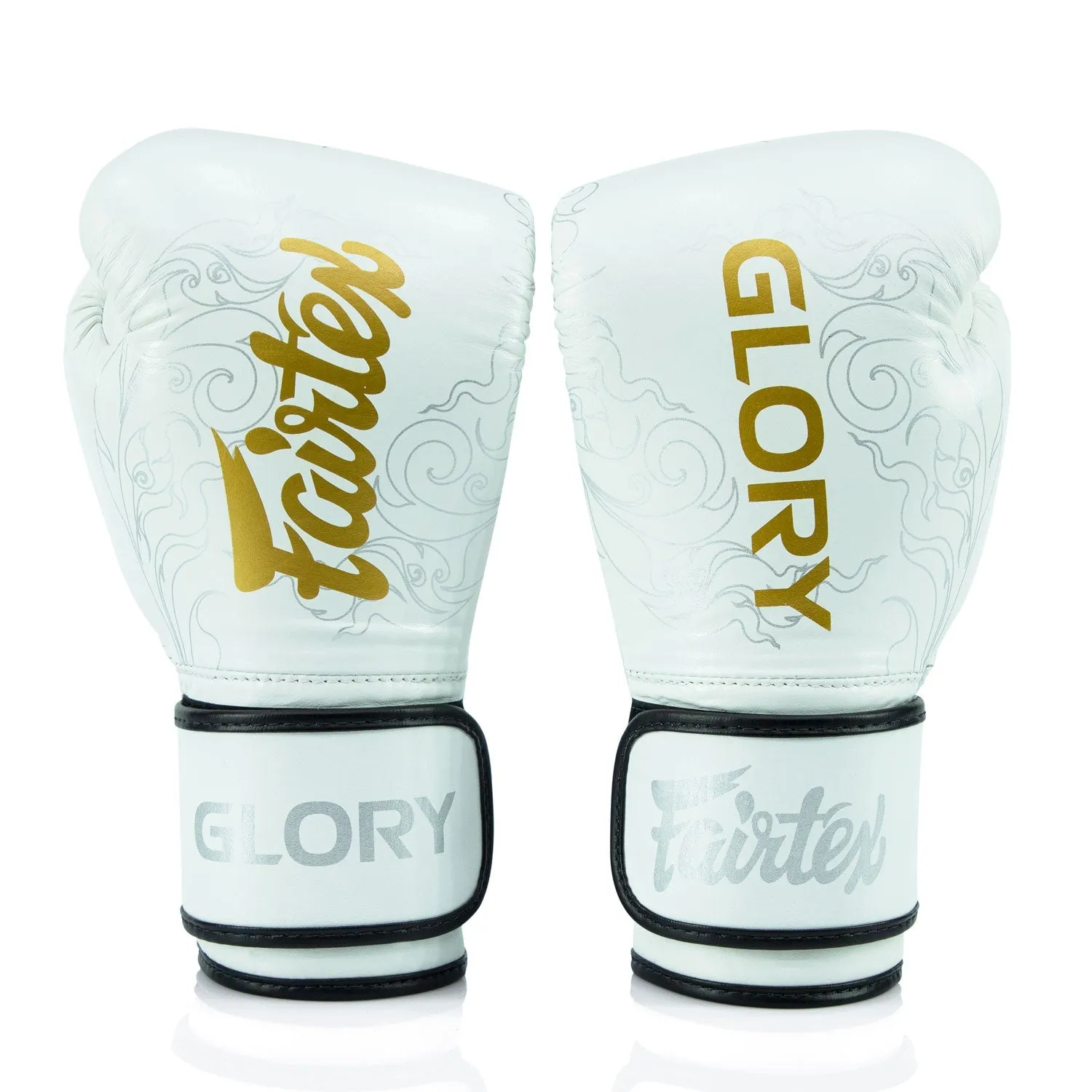BGVG3 Fairtex X Glory White Velcro Boxing Gloves