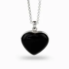 Black Onyx Heart Necklace