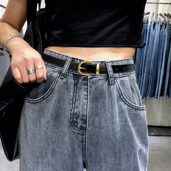 Black Women Genuine Leather Belt 黑色女士真皮皮带 KCBELT1022
