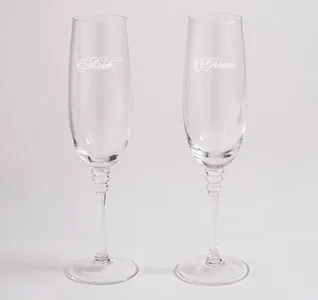 Bride & Groom Wedding Toasting Glasses