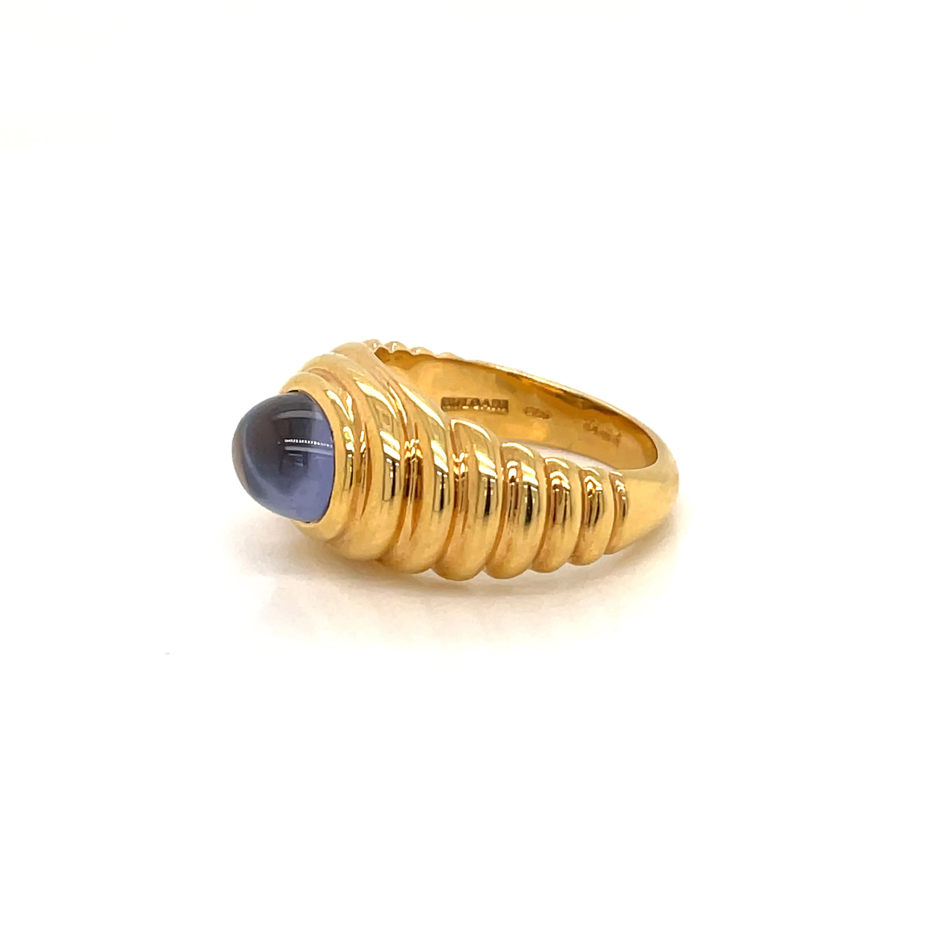Bulgari 3 Carat Iolite Gold Vintage Ring