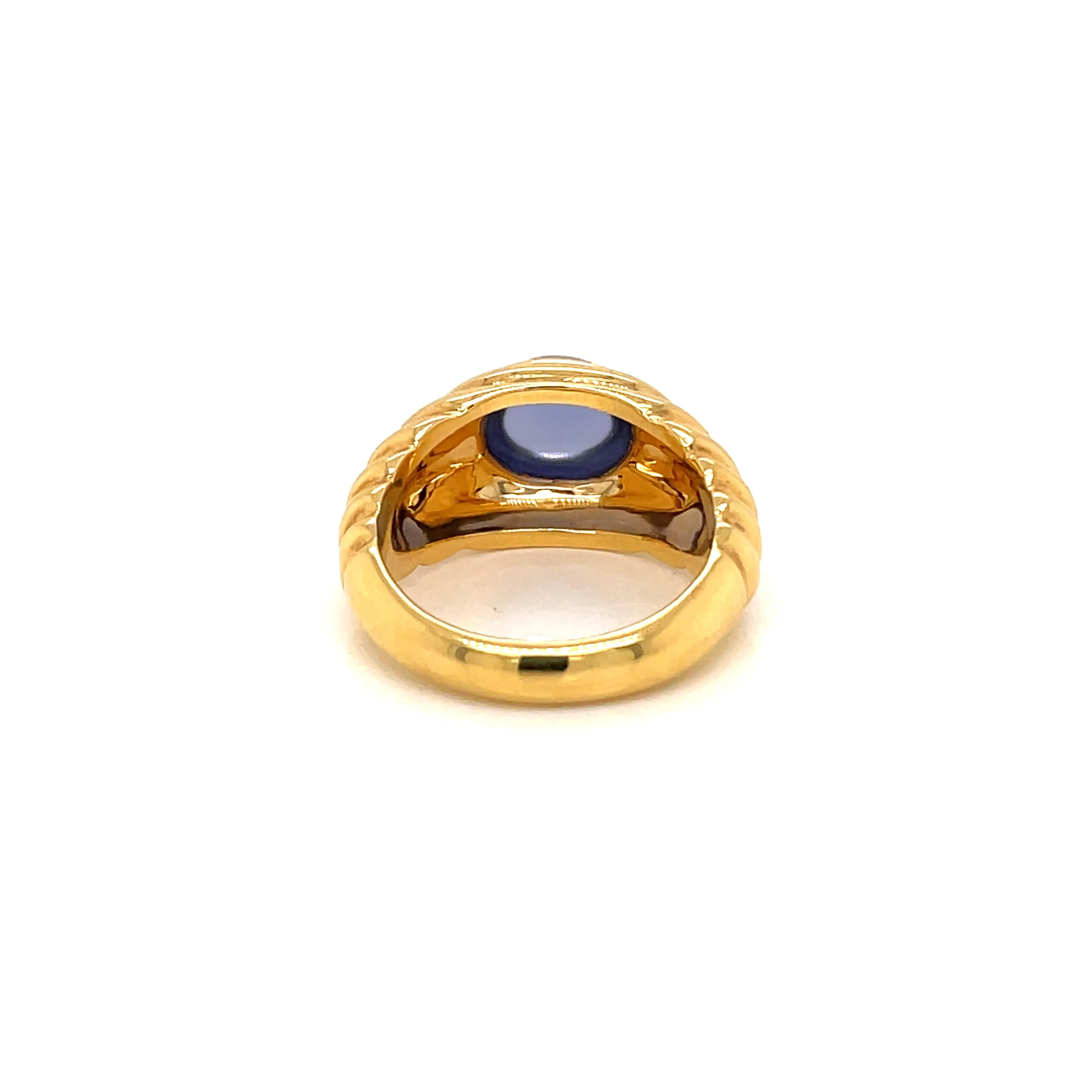 Bulgari 3 Carat Iolite Gold Vintage Ring