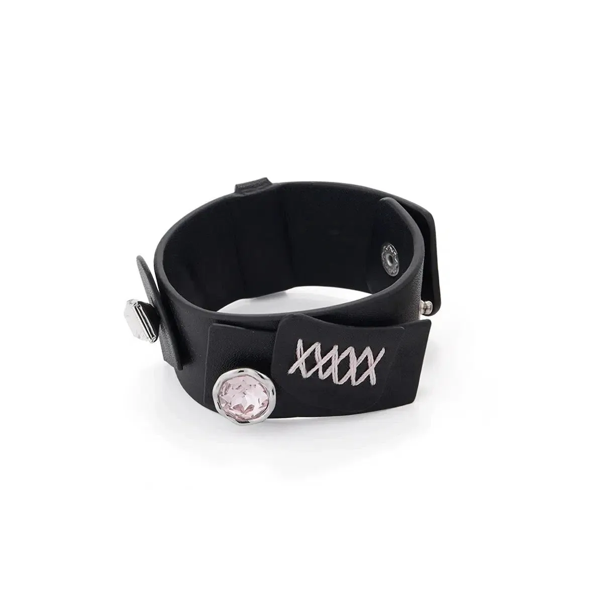 Button Leather Bracelet