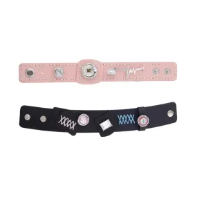 Button Leather Bracelet