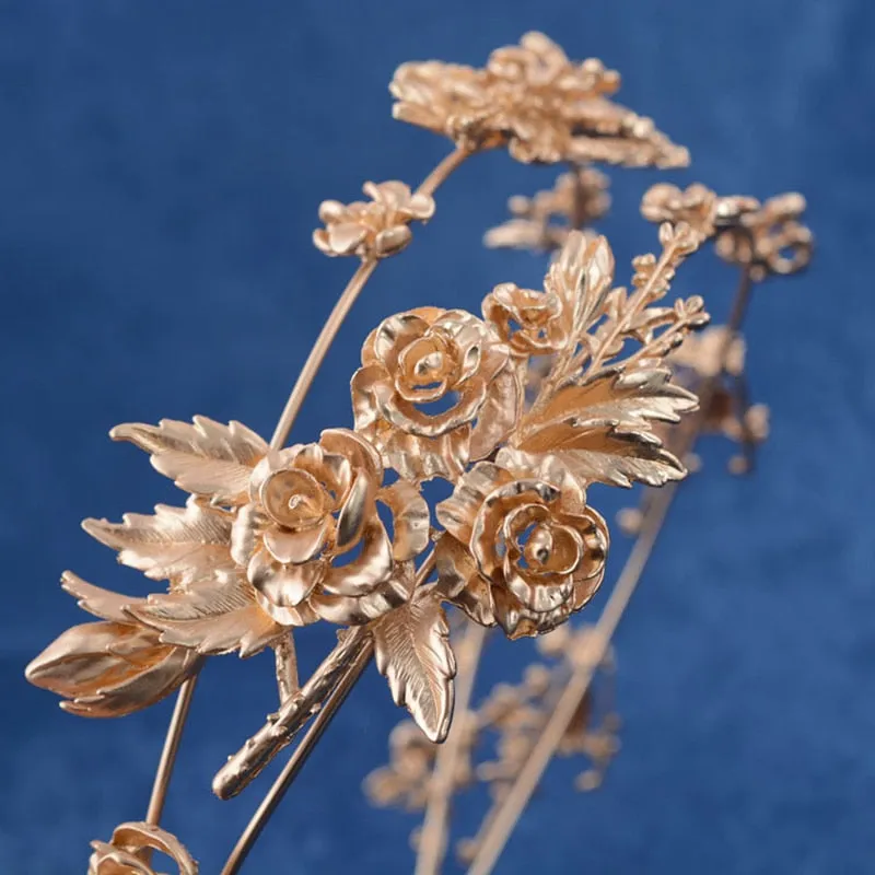 Captivating Gold Flower Tiara
