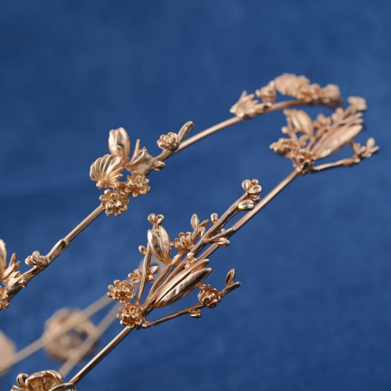 Captivating Gold Flower Tiara