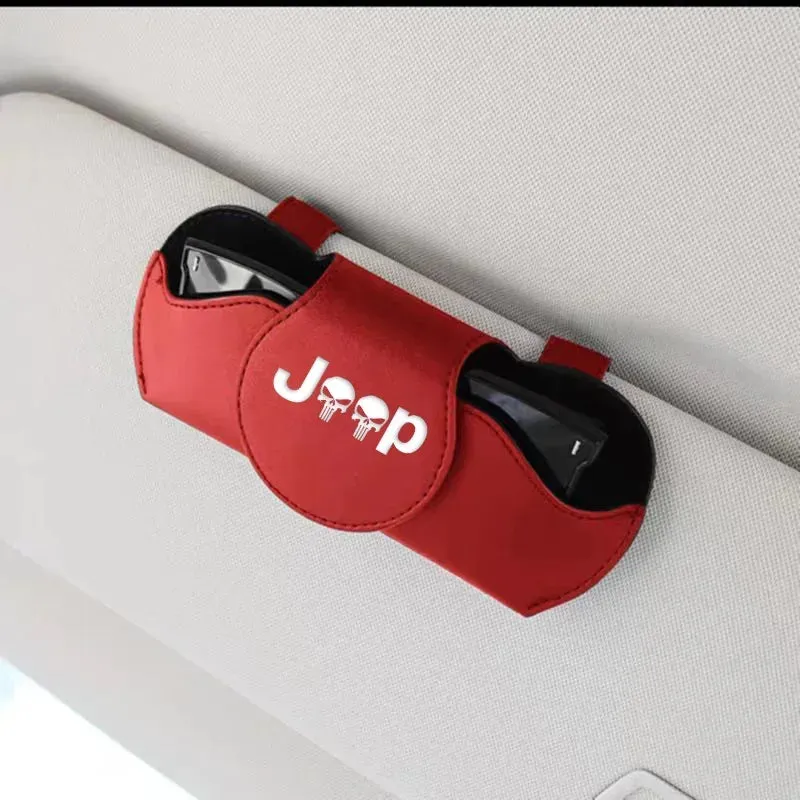 Car Glasses Case Holder Multi-function Clip for Jeep Renegade Grand Cherokee Wrangler Compass Patriot Car Accessories