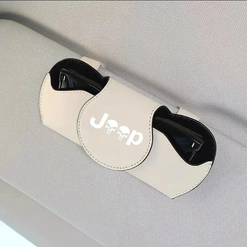 Car Glasses Case Holder Multi-function Clip for Jeep Renegade Grand Cherokee Wrangler Compass Patriot Car Accessories