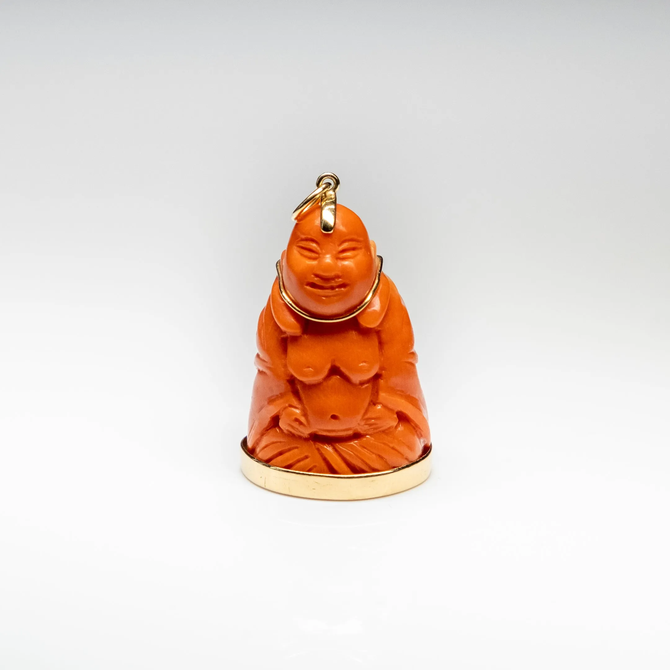 CARTIER rare coral Buddha Pendant, 18k, 1970