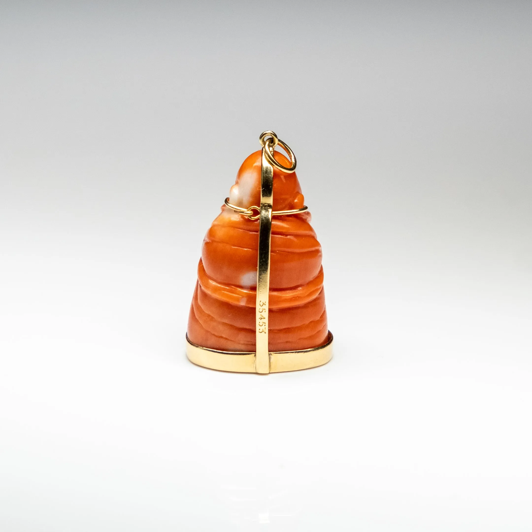 CARTIER rare coral Buddha Pendant, 18k, 1970