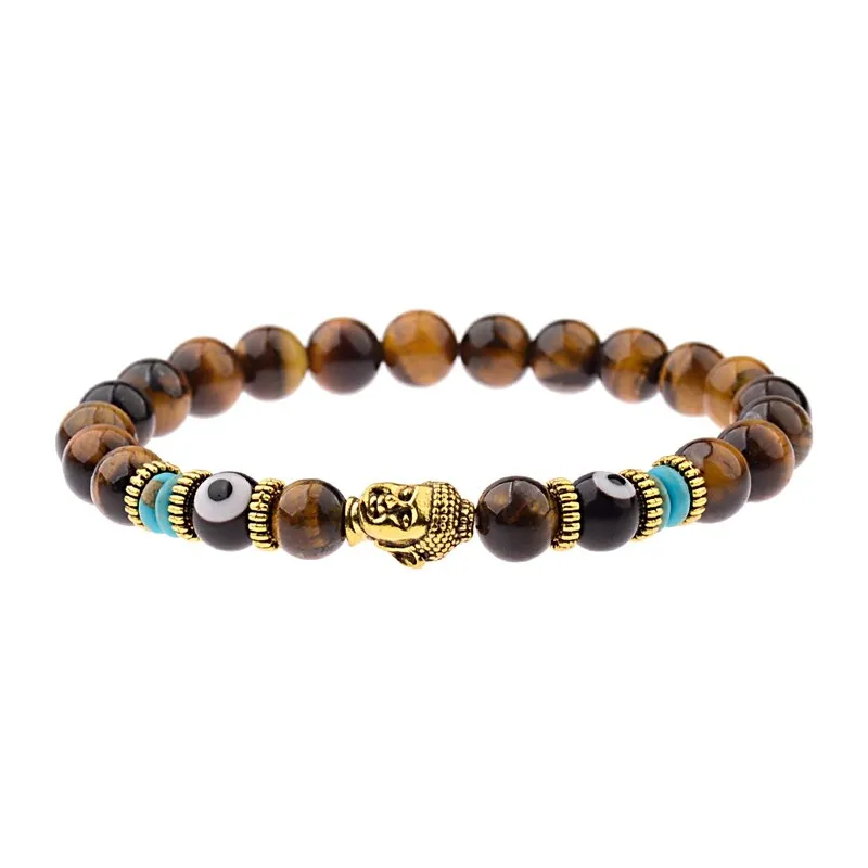 Charm Buddha & Evil Eye Bracelet