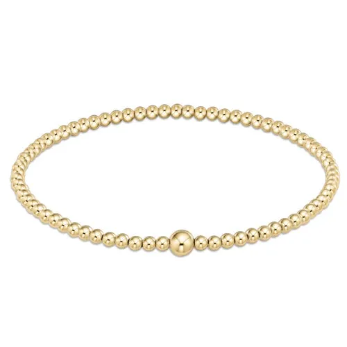 Classic Gold 3mm Bead Bangle Bracelet