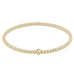 Classic Gold 3mm Bead Bangle Bracelet