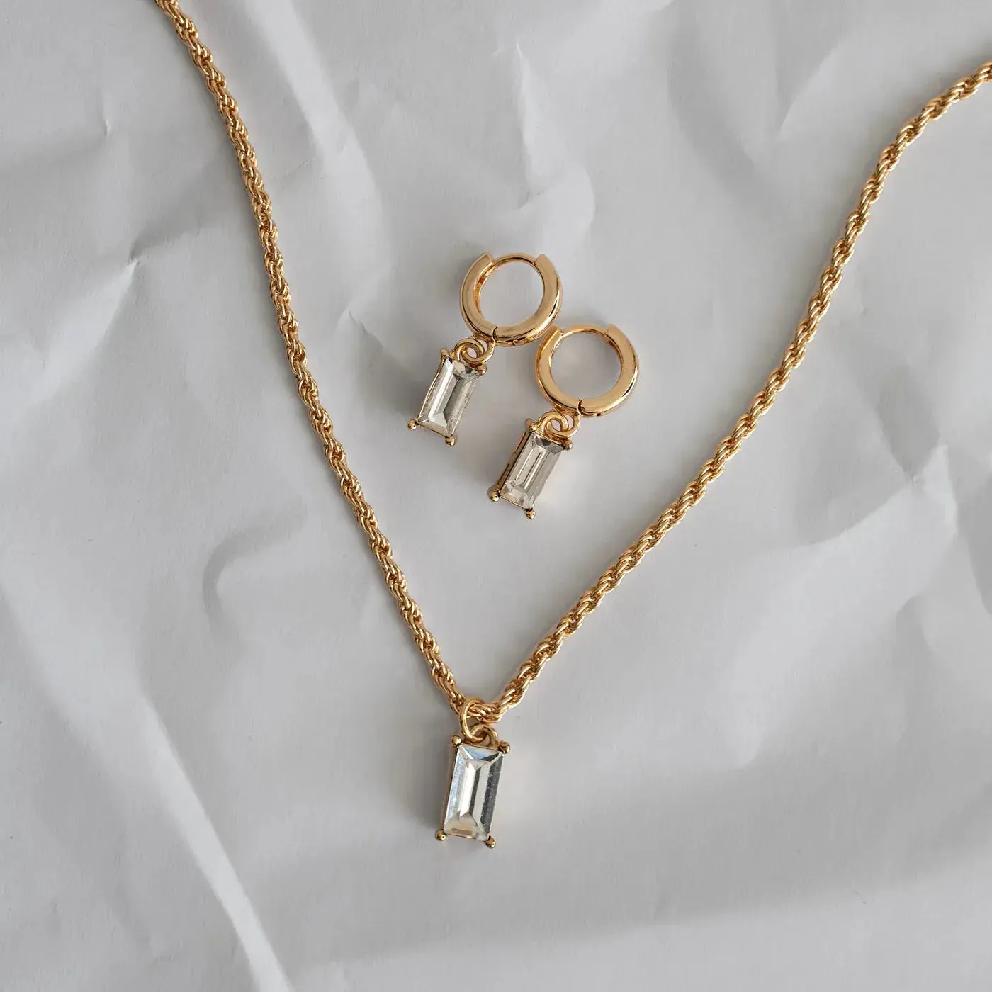 Crystal Set with Necklace and Earrings