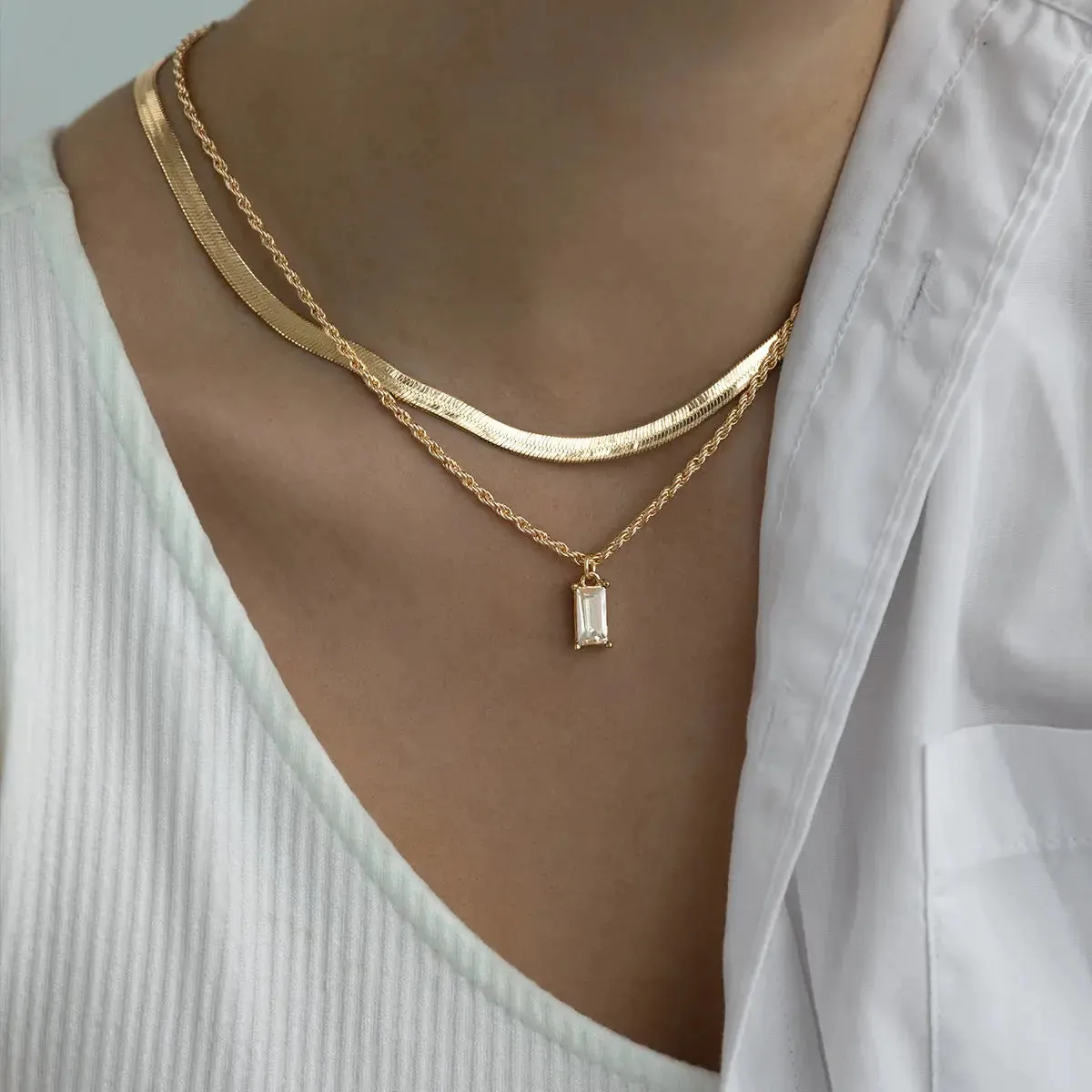Crystal Set with Necklace and Earrings